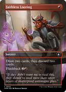Faithless Looting (Borderless) (CMM-642)  - Commander Masters