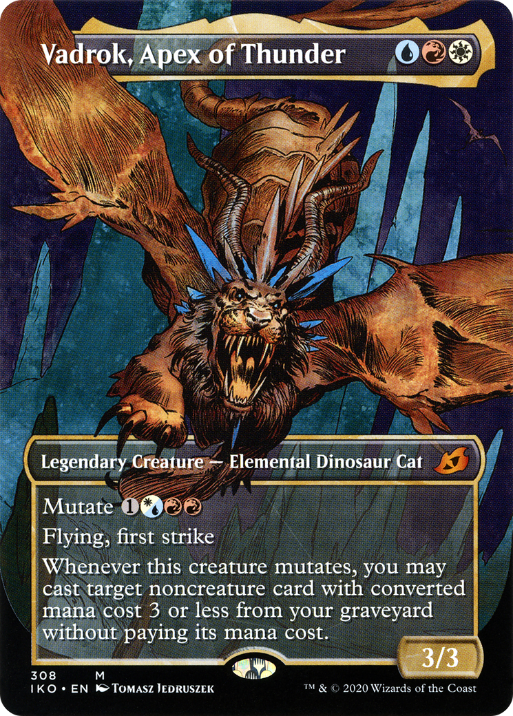 Vadrok, Apex of Thunder (Showcase) (IKO-308)  Foil - Ikoria: Lair of Behemoths: (Showcase) (Borderless)