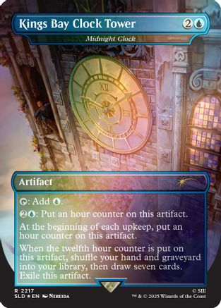 Kings Bay Clock Tower - Midnight Clock (Rainbow Foil) (SLD-2217)  Foil - Secret Lair Drop Series