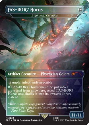 FAS-BOR7 Horus - Blightsteel Colossus (Rainbow Foil) (SLD-2223)  Foil - Secret Lair Drop Series