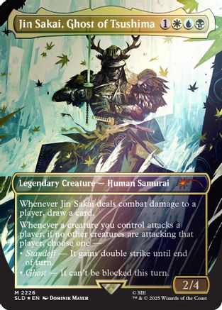 Jin Sakai, Ghost of Tsushima (Rainbow Foil) (SLD-2226)  Foil - Secret Lair Drop Series
