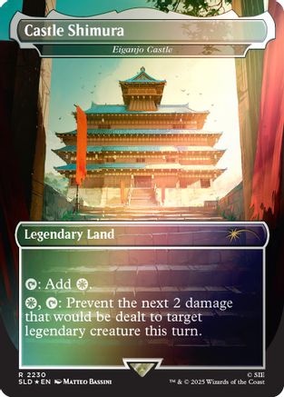 Castle Shimura - Eiganjo Castle (Rainbow Foil) (SLD-2230)  Foil - Secret Lair Drop Series