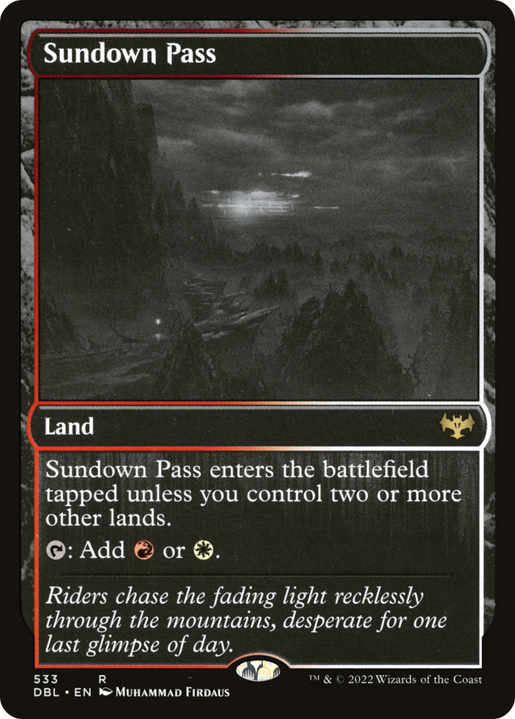 Sundown Pass (DBL-533)  Foil - Innistrad: Double Feature