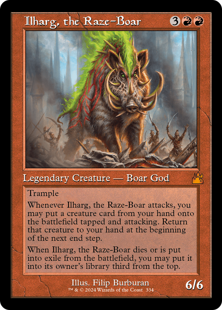 Ilharg, the Raze-Boar (Retro Frame) (RVR-334)  - Ravnica Remastered