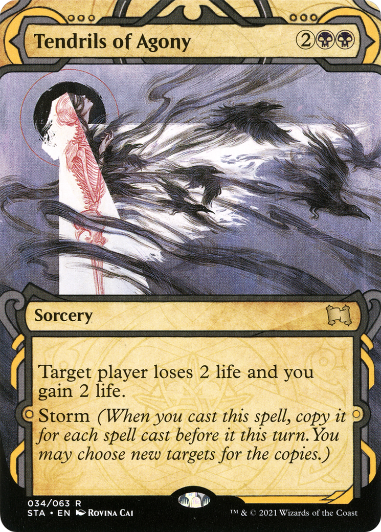 Tendrils of Agony (STA-034)  Foil - Strixhaven Mystical Archive: (Showcase) (Borderless)