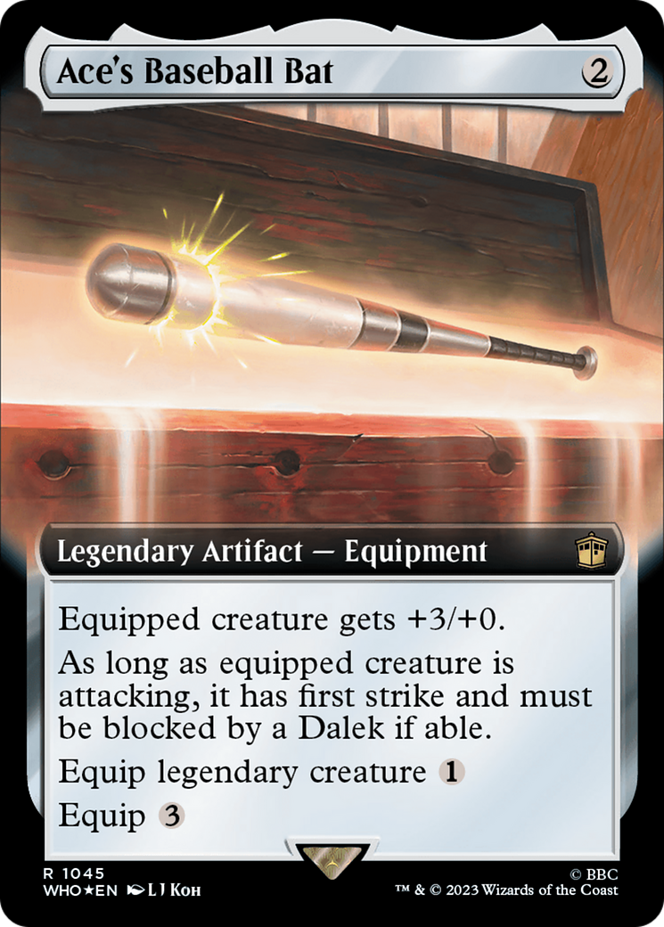 Ace's Baseball Bat (Extended Art) (Surge Foil) (WHO-1045)  Foil - Doctor Who: (Extended Art)