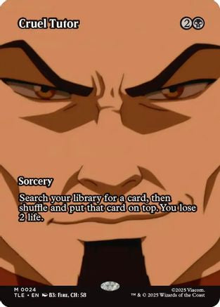 Cruel Tutor (Borderless) (TLE-024)  - Avatar: The Last Airbender: Eternal-Legal