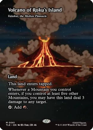 Volcano of Roku's Island - Valakut, the Molten Pinnacle (Borderless) (TLE-061)  - Avatar: The Last Airbender: Eternal-Legal