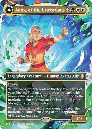 Aang, at the Crossroads (Borderless) (TLA-304)  Foil - Avatar: The Last Airbender