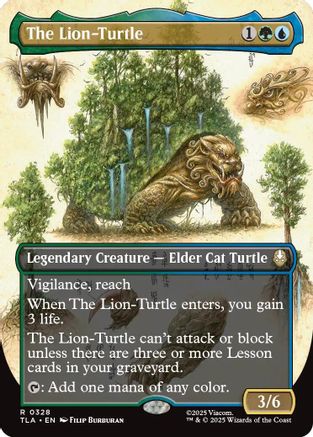 The Lion-Turtle (Borderless) (TLA-328)  - Avatar: The Last Airbender