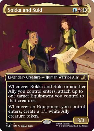 Sokka and Suki (Borderless) (TLE-071)  Foil - Avatar: The Last Airbender: Eternal-Legal