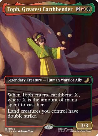 Toph, Greatest Earthbender (Borderless) (TLE-070)  Foil - Avatar: The Last Airbender: Eternal-Legal