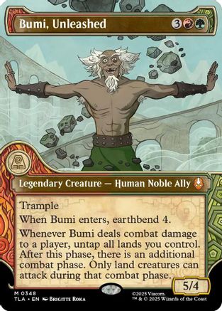 Bumi, Unleashed (Showcase) (TLA-348)  Foil - Avatar: The Last Airbender