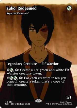 Zuko, Redeemed - Rhys the Redeemed (Borderless) (TLE-052)  Foil - Avatar: The Last Airbender: Eternal-Legal