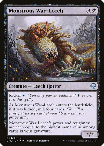 Monstrous War-Leech (DMU-098)  - Dominaria United