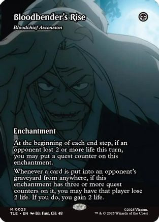 Bloodbender's Rise - Bloodchief Ascension (Borderless) (TLE-023)  - Avatar: The Last Airbender: Eternal-Legal