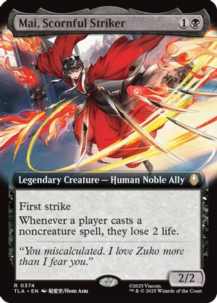 Mai, Scornful Striker (Extended Art) (TLA-374)  Foil - Avatar: The Last Airbender