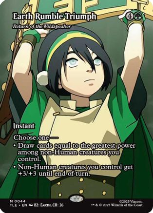 Earth Rumble Triumph - Return of the Wildspeaker (Borderless) (TLE-044)  Foil - Avatar: The Last Airbender: Eternal-Legal