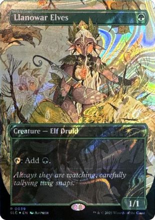 Llanowar Elves (Halo Foil) (SLC-039)  Foil - Secret Lair Countdown Kit