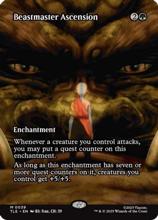 Beastmaster Ascension (Borderless) (TLE-039)  Foil - Avatar: The Last Airbender: Eternal-Legal