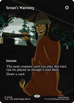 Scout's Warning (Borderless) (TLE-006)  - Avatar: The Last Airbender: Eternal-Legal