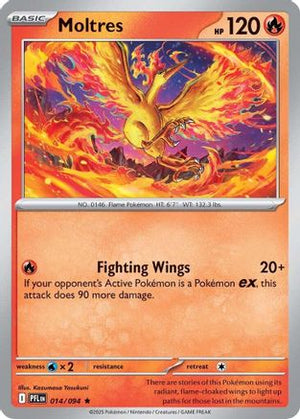 Moltres 014  - Reverse Holofoil ME02 Phantasmal Flames - Holo Rare