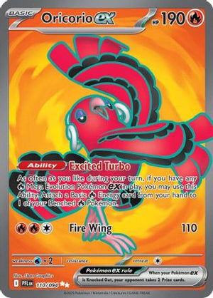 Oricorio ex 110/094  - Holofoil ME02 Phantasmal Flames - Ultra Rare