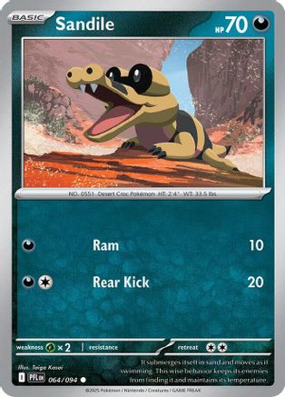 Sandile 064  - Reverse Holofoil ME02 Phantasmal Flames - Common