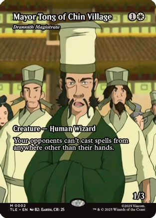 Mayor Tong of Chin Village - Drannith Magistrate (Borderless) (TLE-002)  Foil - Avatar: The Last Airbender: Eternal-Legal