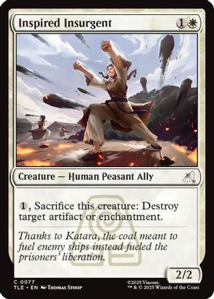 Inspired Insurgent (TLE-077)  Foil - Avatar: The Last Airbender: Eternal-Legal