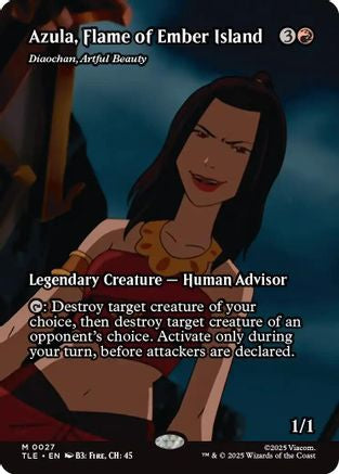 Azula, Flame of Ember Island - Diaochan, Artful Beauty (Borderless) (TLE-027)  - Avatar: The Last Airbender: Eternal-Legal