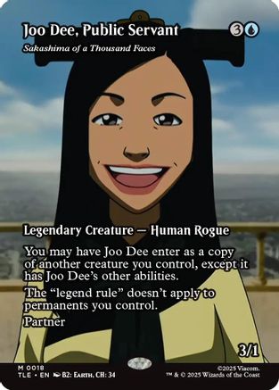 Joo Dee, Public Servant - Sakashima of a Thousand Faces (Borderless) (TLE-018)  - Avatar: The Last Airbender: Eternal-Legal