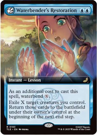 Waterbender's Restoration (Extended Art) (TLE-183)  Foil - Avatar: The Last Airbender: Eternal-Legal