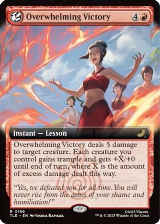 Overwhelming Victory (Extended Art) (TLE-196) - Avatar: The Last Airbender: Eternal-Legal Foil