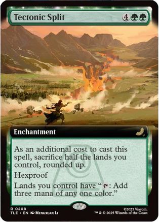 Tectonic Split (Extended Art) (TLE-208)  Foil - Avatar: The Last Airbender: Eternal-Legal