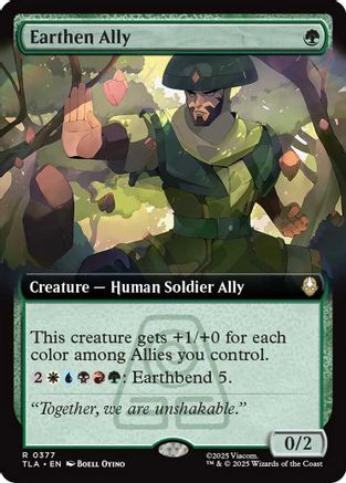 Earthen Ally (Extended Art) (TLA-377) - Avatar: The Last Airbender Foil