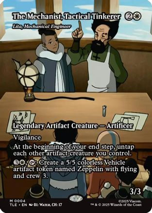 The Mechanist, Tactical Tinkerer - Lita, Mechanical Engineer (Borderless) (TLE-004)  - Avatar: The Last Airbender: Eternal-Legal