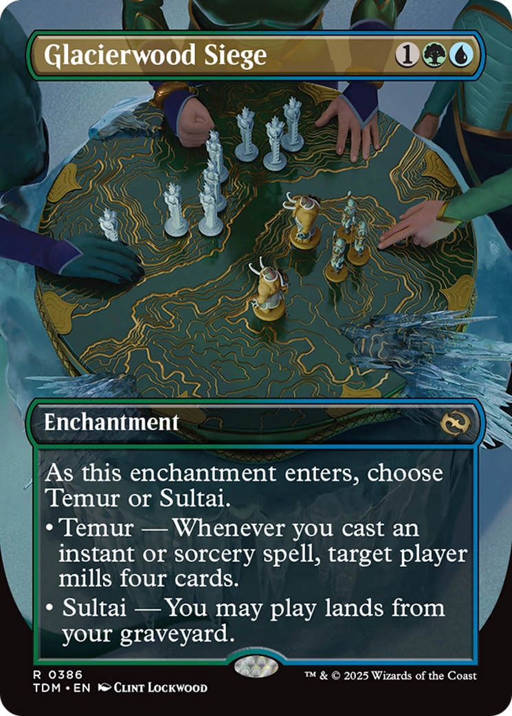 Glacierwood Siege (Borderless) (TDM-386)  Foil - Tarkir: Dragonstorm: (enchantment)