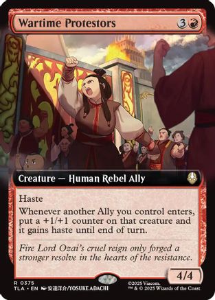 Wartime Protestors (Extended Art) (TLA-375)  Foil - Avatar: The Last Airbender