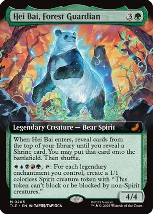 Hei Bai, Forest Guardian (Extended Art) (TLE-205)  Foil - Avatar: The Last Airbender: Eternal-Legal
