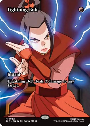Lightning Bolt (Borderless) (TLE-032)  - Avatar: The Last Airbender: Eternal-Legal