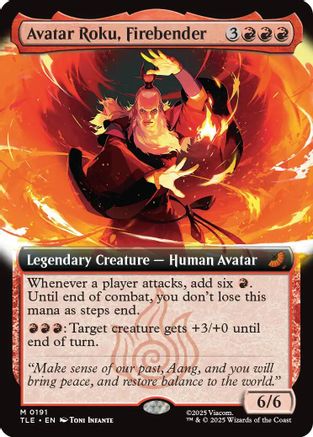 Avatar Roku, Firebender (Extended Art) (TLE-191)  Foil - Avatar: The Last Airbender: Eternal-Legal
