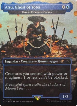 Atsu, Ghost of Yotei - Tetsuko Umezawa, Fugitive (Rainbow Foil) (SLD-7055)  Foil - Secret Lair Drop Series