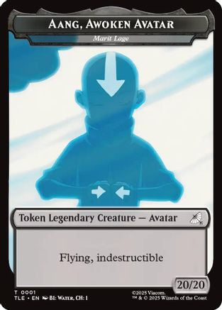 Aang, Awoken Avatar - Marit Lage // Treasure Double-Sided Token (TLE-1 // 22)  - Avatar: The Last Airbender: Eternal-Legal