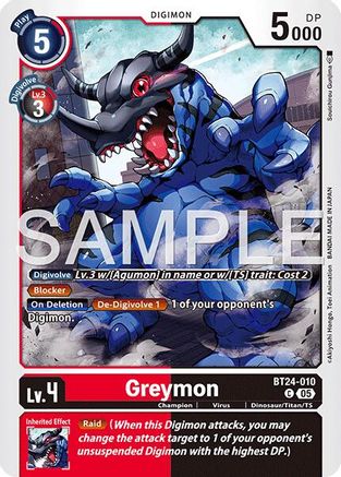 Greymon (BT24-010) - Time Stranger