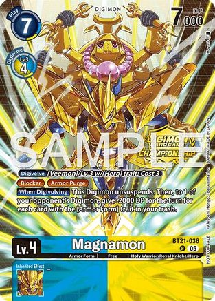 Magnamon (Championship 25-26 Season 2 Tamers Pack) (BT21-036) - World Convergence Foil