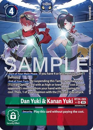 Dan Yuki & Kanan Yuki (Alternate Art) (BT24-085) - Time Stranger Foil