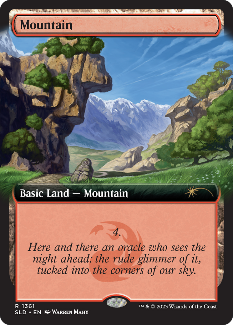 Mountain (1361) (SLD-1361)  - Secret Lair Drop: (Extended Art)