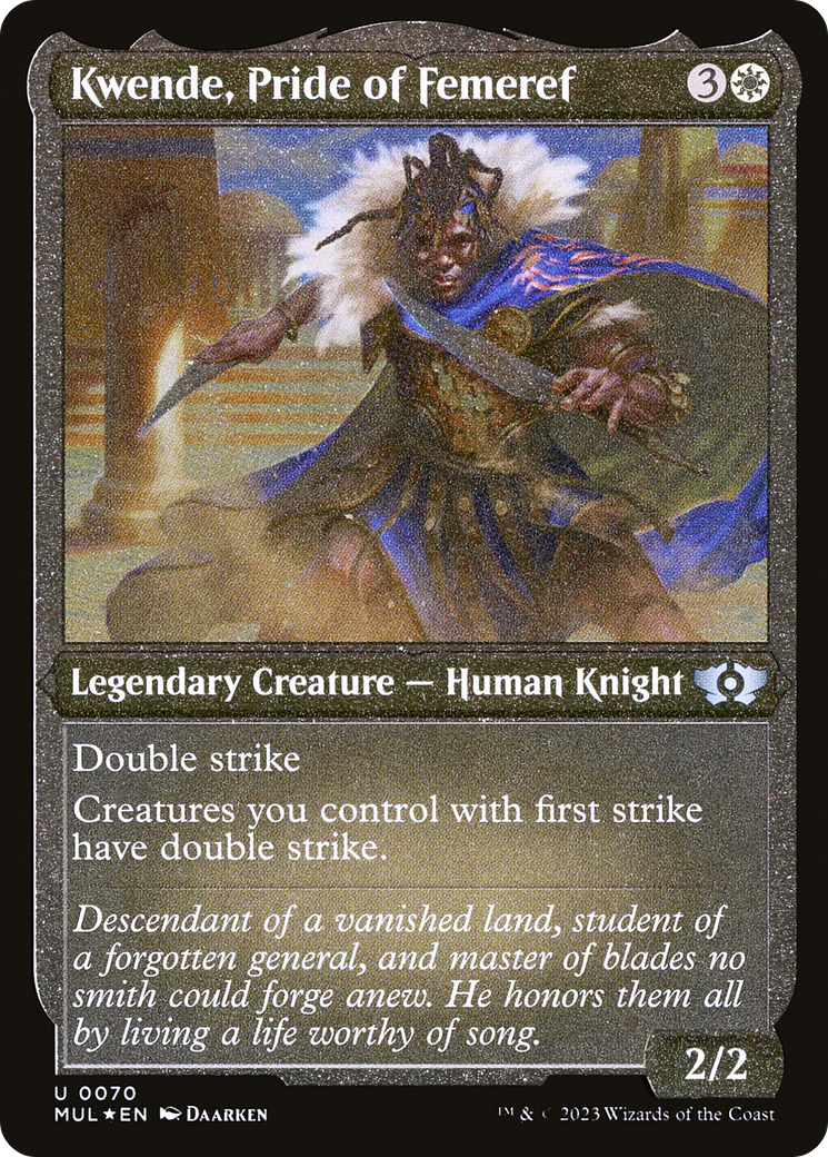 Kwende, Pride of Femeref (Foil Etched) (MUL-070) - Multiverse Legends Foil