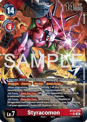 Styracomon (Alternate Art) (BT24-018) - Time Stranger Foil